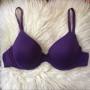 PINK Victoria’s Secret push-up purple bra 36D